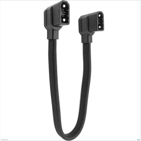 XT150 to XT150 Right Angle Extension Cord 50cm, Black Braided Power Cable, Compatible with EcoFlow Delta Series, Wave 2 and Smart Generator