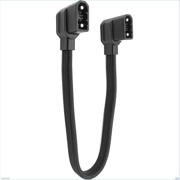 XT150 to XT150 Right Angle Extension Cord 50cm, Black Braided Power Cable, Compatible with EcoFlow Delta Series, Wave 2 and Smart Generator