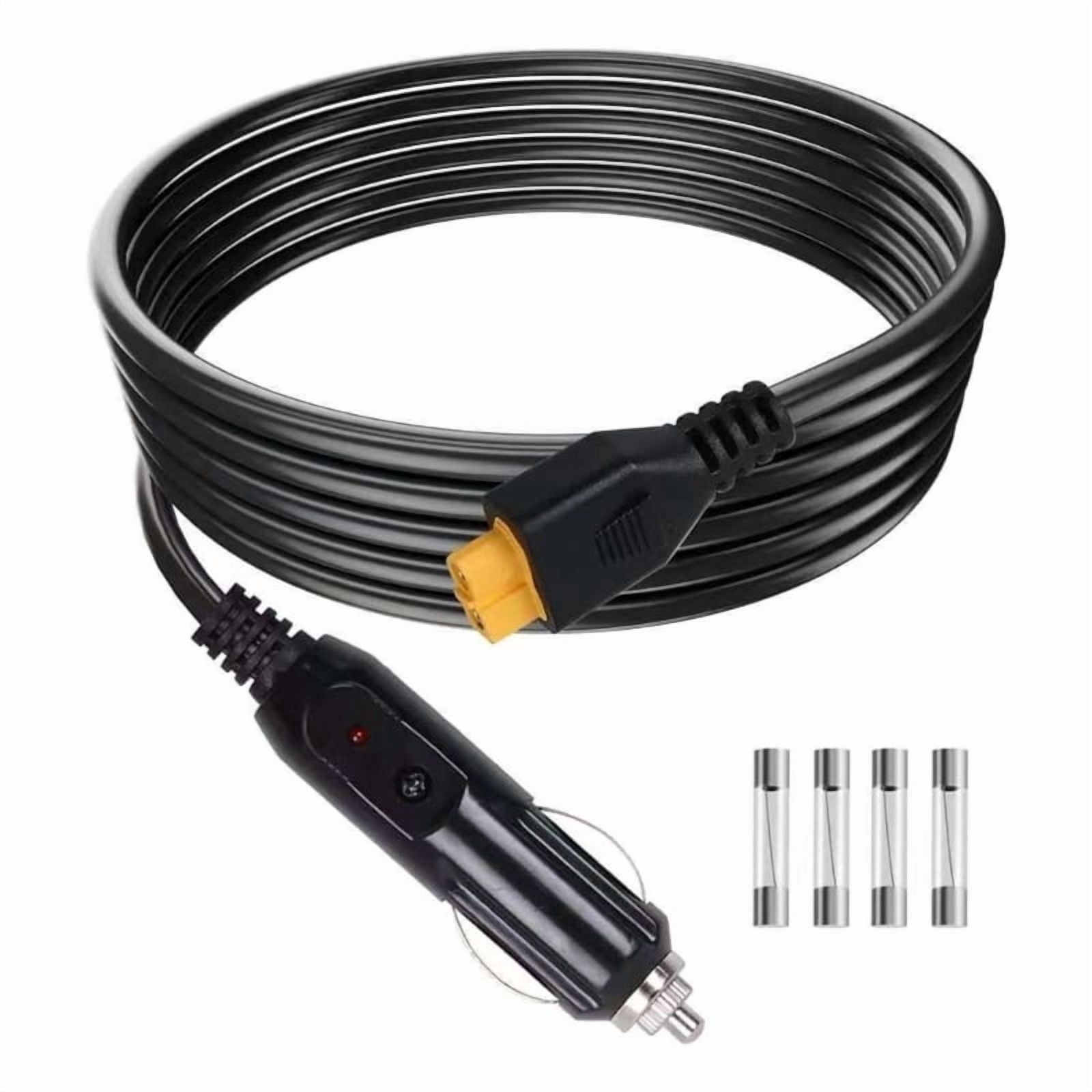 XT60 Extension Cable Female to Car Charger Male Plug 12V/24V Adapter ...