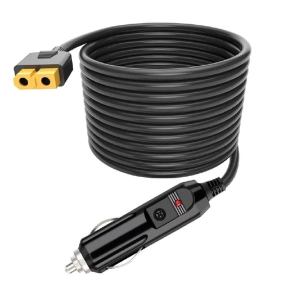 XT60 Female to Car Charging Male Plug Extension Cable 12V/24V Compatible