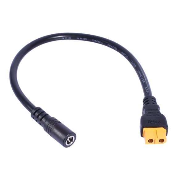 XT60 Female to DC5.5x2.1mm/DC5.5x2.5mm Cable for High Current Applications