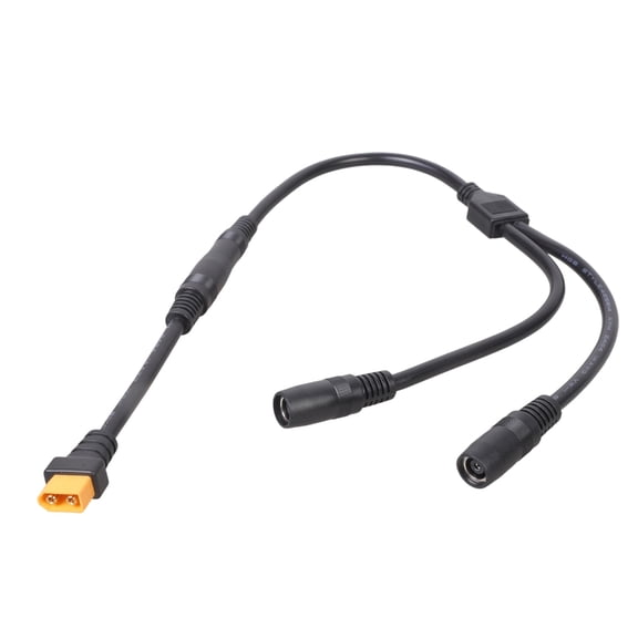 XT60 Male to Double DC8020 Female Power Cable 55cm 14AWG High Current 20A Suitable for Solar Panel Portable Chargings