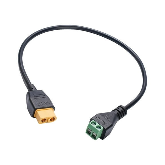 XT60 to 2-Pin Connector Adapter Cable Solderless Screw Terminals for Easy and Quick Connection 30CM Cord
