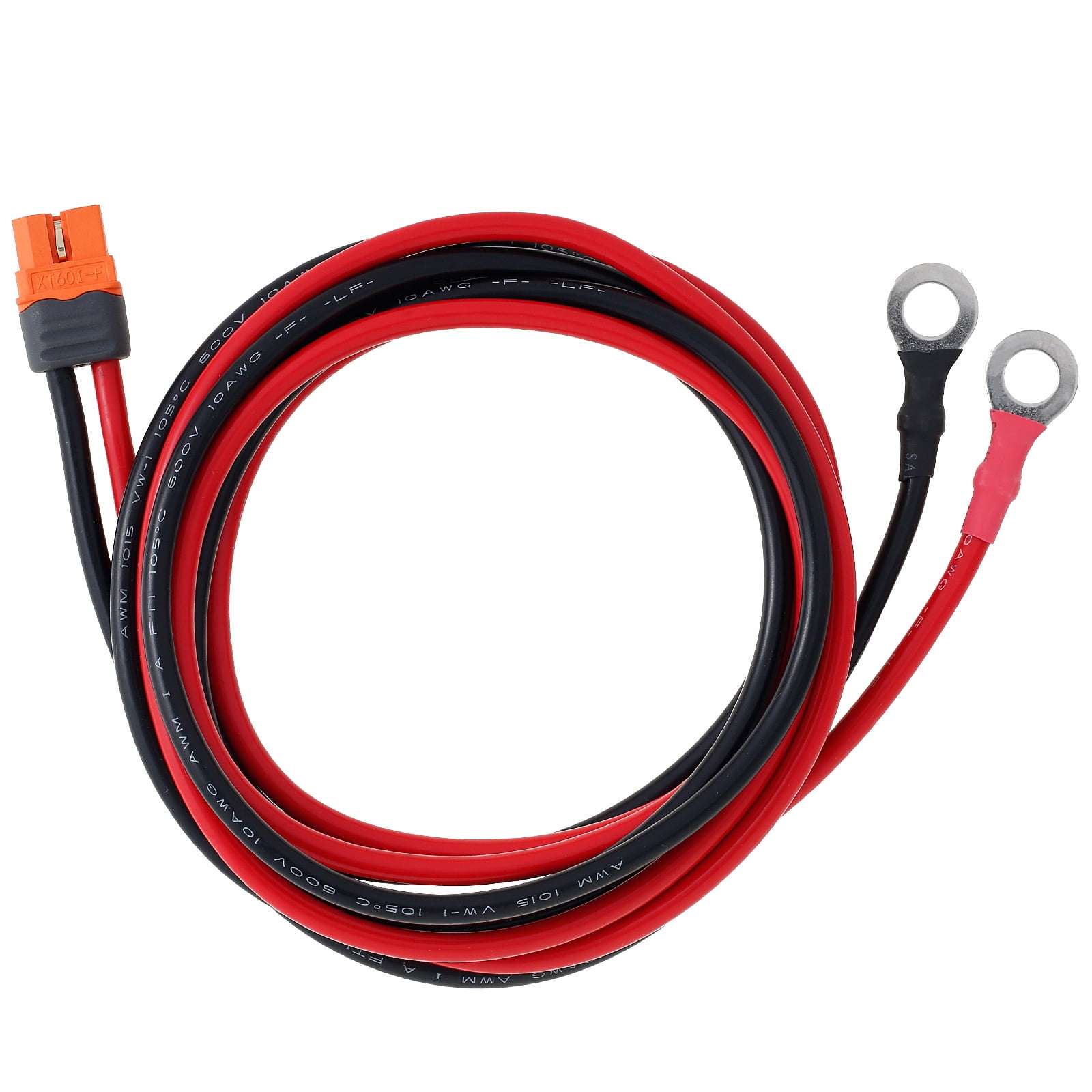 XT60i to O Ring Terminal Cable Versatile Safe XT60i Female to O Ring Connector Protective XT60i F Extension Cable Convenient Solar to XT60i Charge Extension Cable for Industry