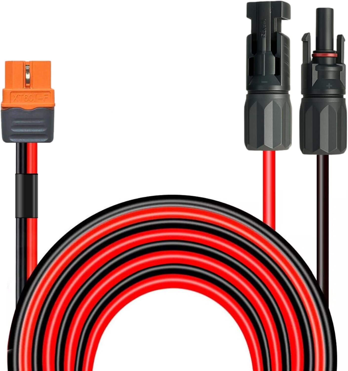 XT60i Solar Cable 10AWG 30FT, Solar to XT60i Connector Extension Cable Silicone Wire for Solar Generator Power Station