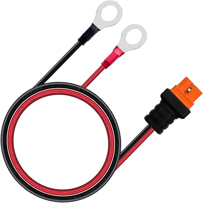 XT60i to O Ring Terminal CableMore Than 8A10AWG Extension Cable XT60i Female to O Ring Connector XT60i-f Compatible with Lipo Batterie (1.5M/5FT)