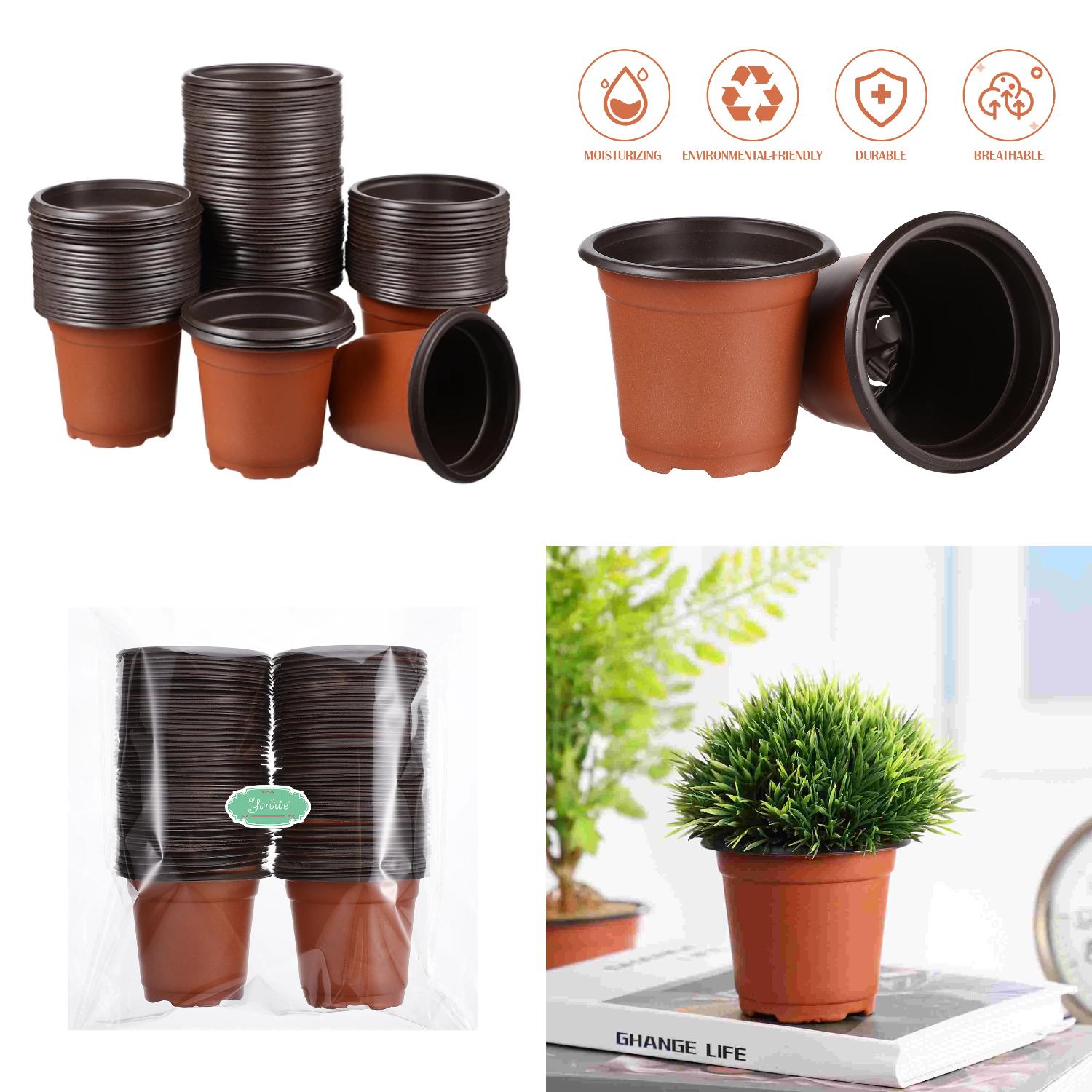 XTAIYIMAO 100 Pcs Plastic Plants Potted Pot Indoor Pot Pots Pots