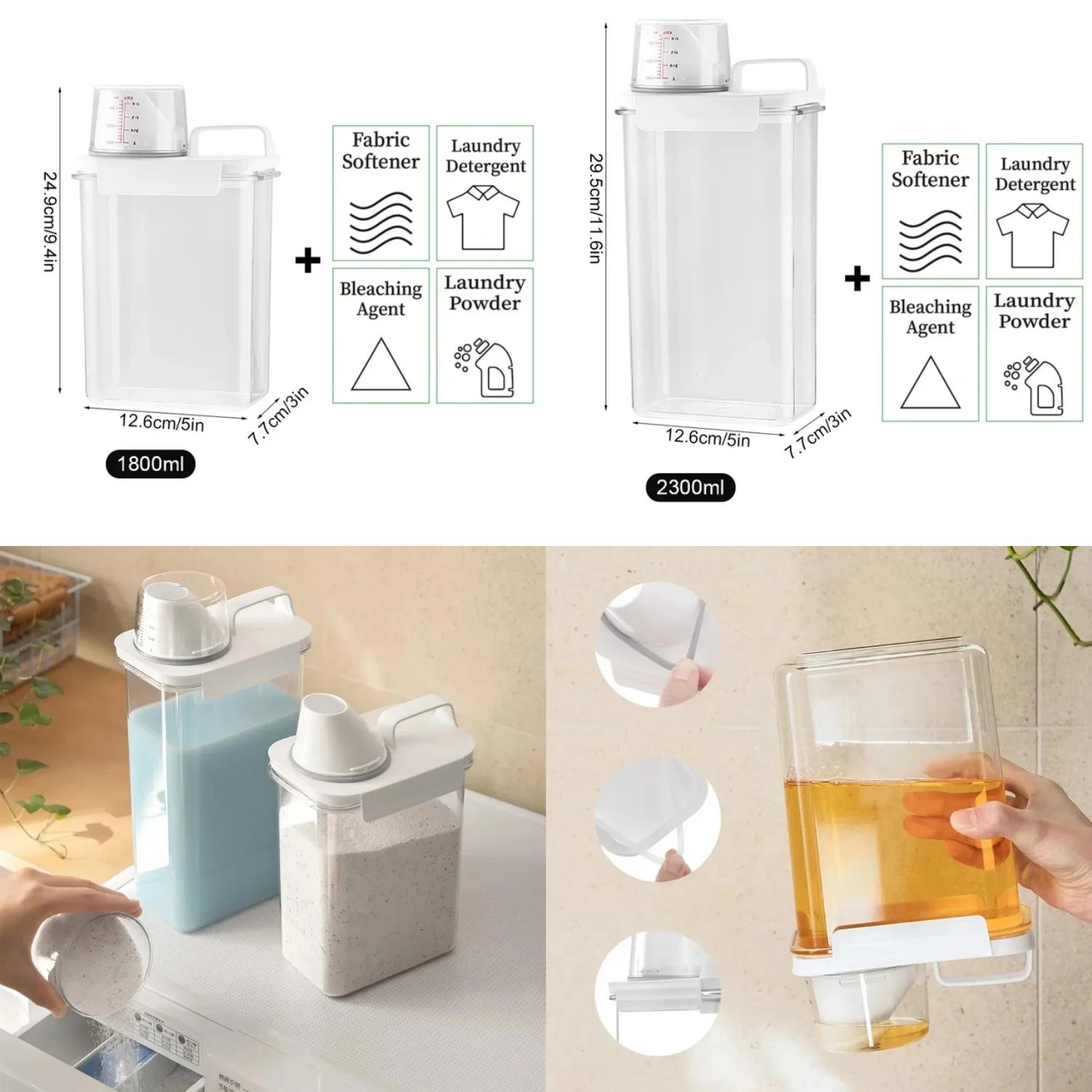 XTAIYIMAO 2300Ml Detergent Powder Box Refillable Airtight Laundry