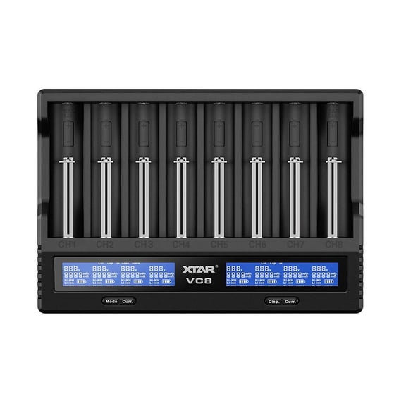XTAR VC8 8-Slot Type-C LCD Li-ion/Ni-MH Battery Charger