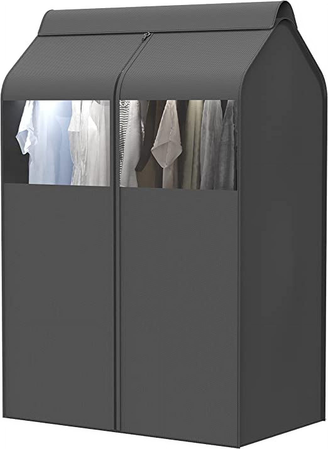 XTEILC 43" Hanging Garment Covers for Clothes Rack/Closet/Hanging