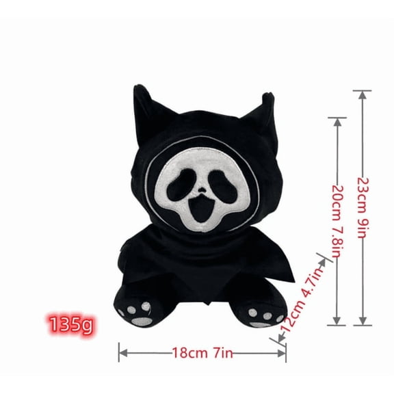 XTEILC Crystal Super Soft Adult Stuffed Animals & Plush Toys, Cotton Black, 23 cm