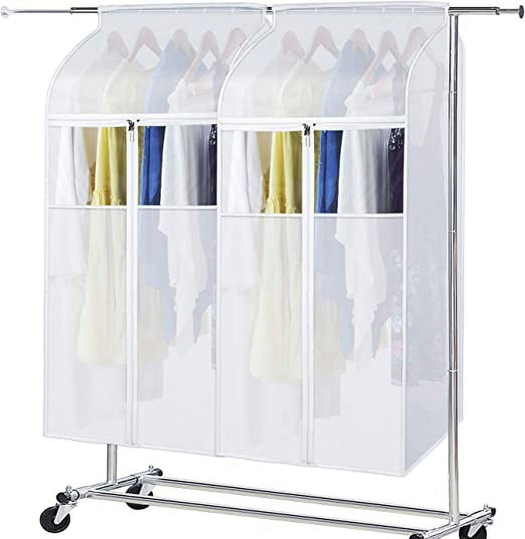 XTEILC Hanging Garment Bags for Storage 48 inch 2Pack Large Garment