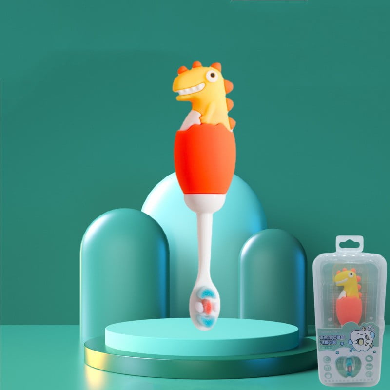 XTEILC Kids Manual Toothbrush Extra Soft Bristle Toddler dinosaur ...