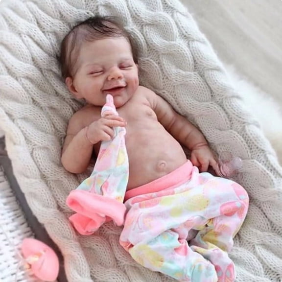 XTEILC Realistic Reborn Baby Dolls, 12 inches, Full Vinyl, Washable, Gift for Children