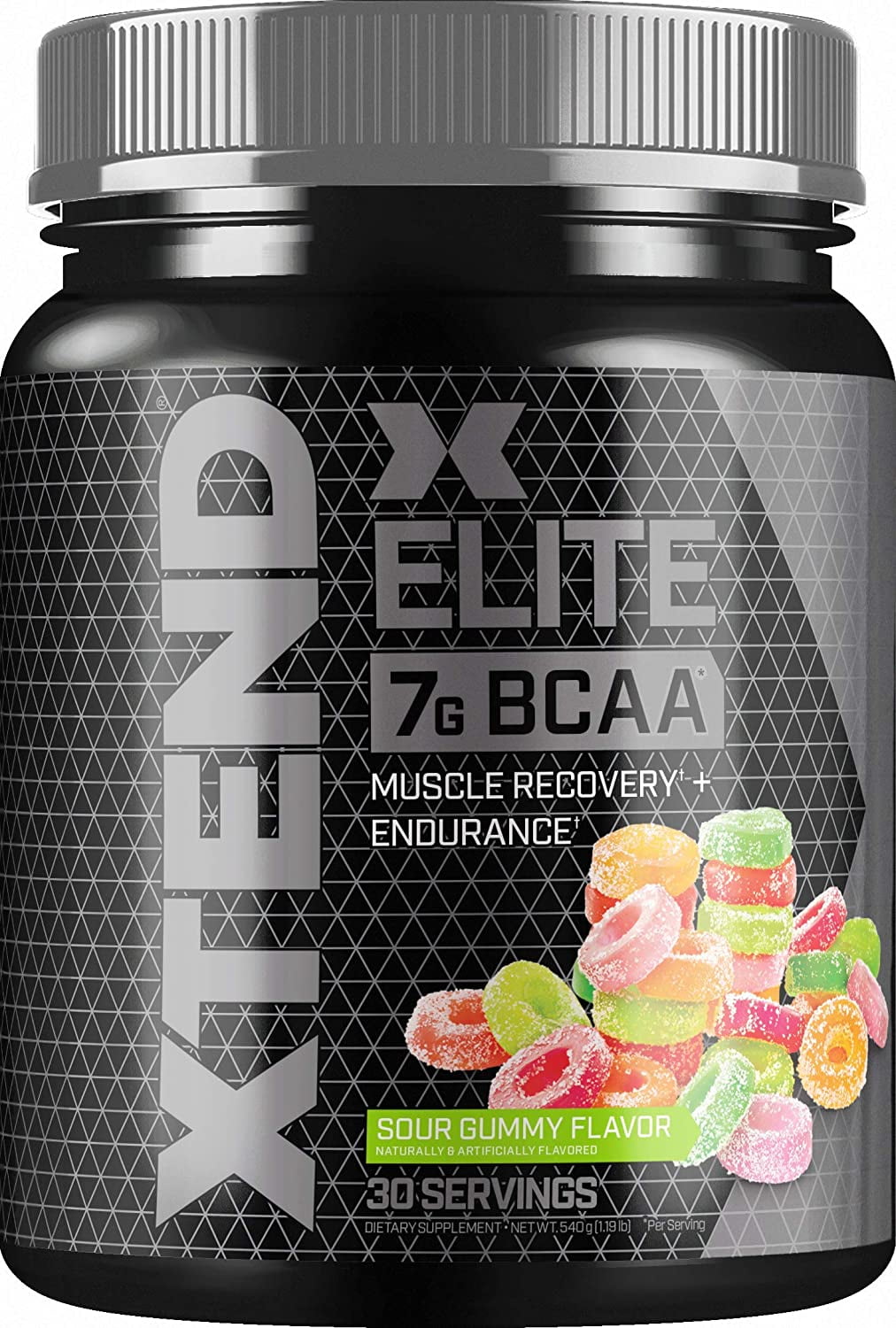 XTEND Elite BCAA Powder Sour Gummy Sugar Free Post Workout Muscle