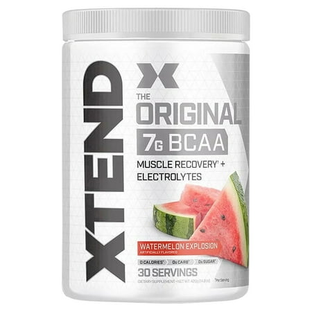 Xtend Original BCAA Post Work Muscle Recovery & Hydration Amino Acids, Watermelon, 30 Servings