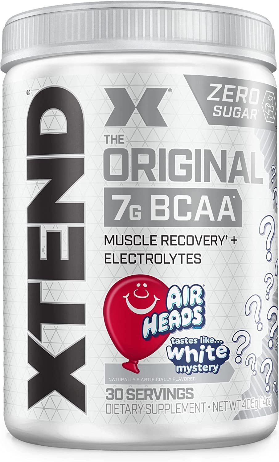 XTEND Original BCAA Powder, 7G BCAA, Sugar Free Post Workout Muscle Recovery Drink with Amino Acids, Airheads Candy Mystery Flavor, 14.8 oz (420g), 30 Servings