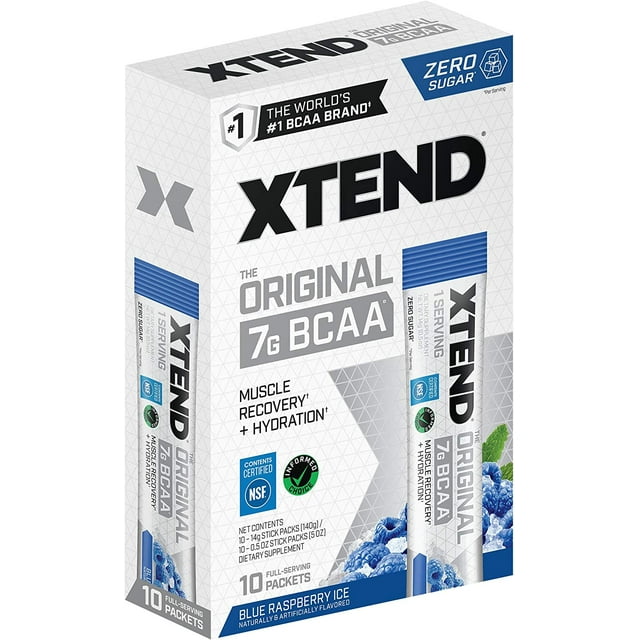 XTEND Original BCAA Powder + Blue Raspberry Ice + Muscle Recovery