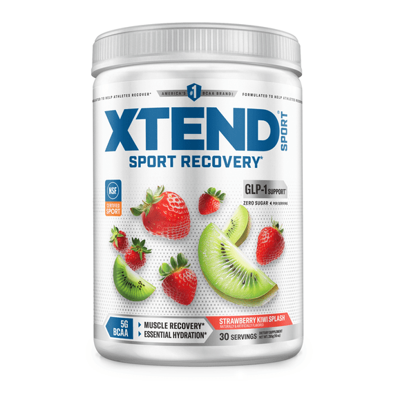 XTEND Sport BCAA Powder, Sugar Free Post Workout Muscle Recovery Drink with Amino Acids and 7g BCAAs, Strawberry Kiwi Splash Flavor, 30 Servings