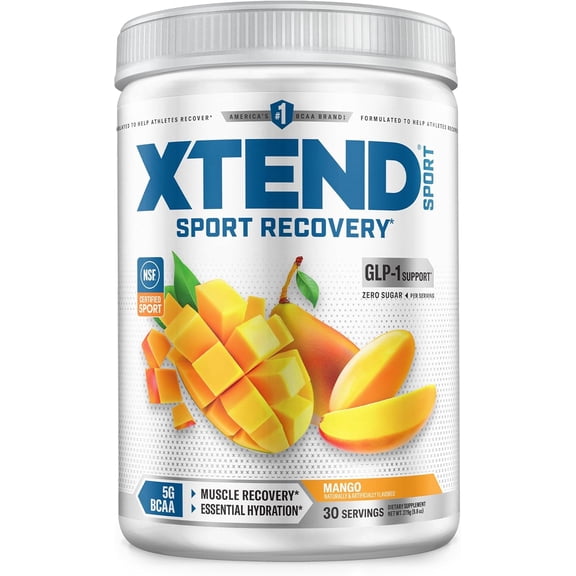 XTEND Sport BCAA Powder Mango - Electrolyte Powder for Recovery & Hydration with Amino Acids - 30 Servings