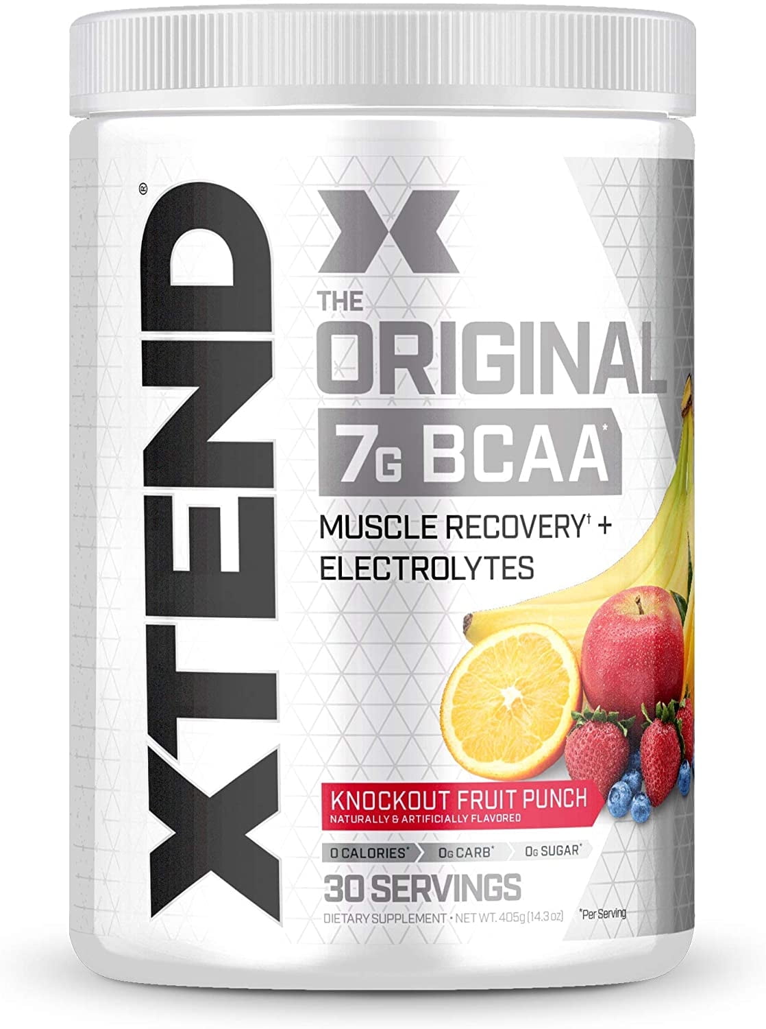 XTEND The Original 7G BCAA, Knockout Fruit Punch, 13.8 oz (390 g)