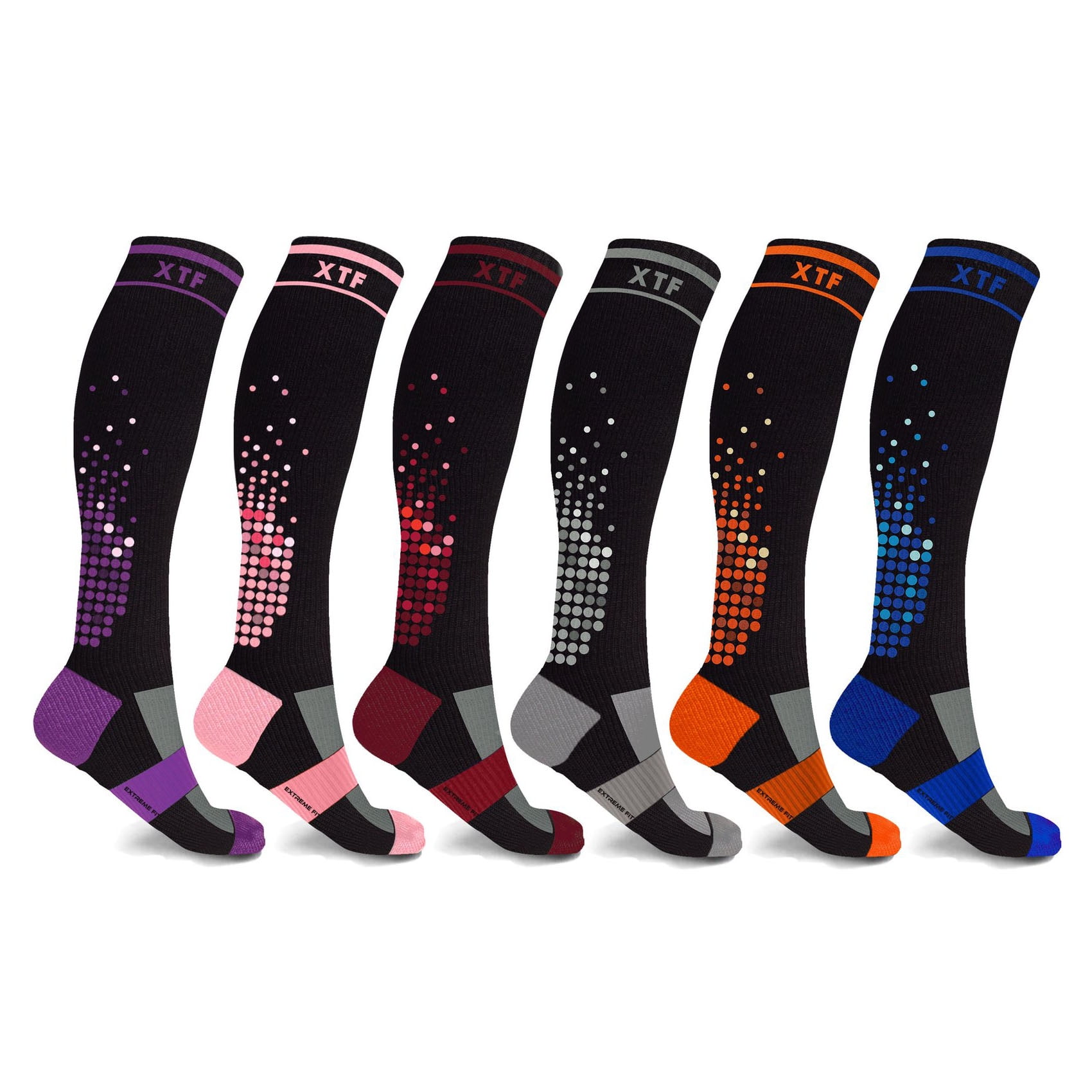 Cool Multicolor Energy Compression Socks - 3 Pair at Copper Fit USA®