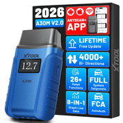 XTOOL A30M V2.0 OBD2 Scanner Bluetooth Bidirectional Scan Tool, 26+ Resets, Full-System Diagnostics, FCA AutoAuth, Code Reader for Android & iOS, Lifetime Free Update