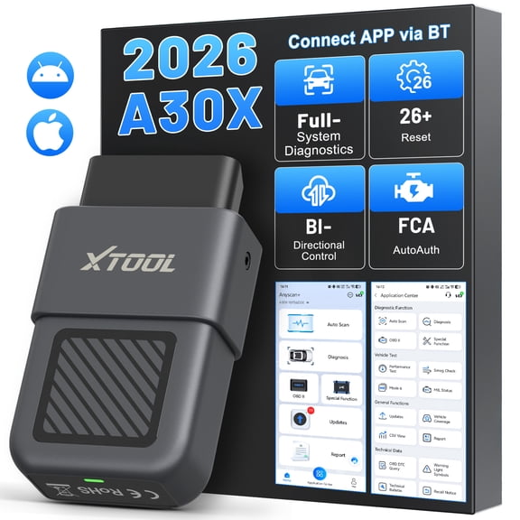 XTOOL A30X Wireless OBD2 Scanner Diagnostic Tool Bi-Directional Scan Tool Engine Code Reader for Car 26 Resets FCA Free Update