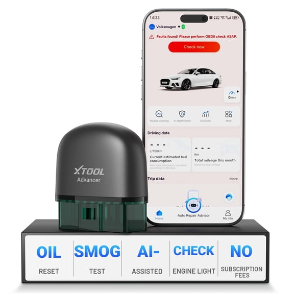 XTOOL Advancer AD20 Pro Wireless OBD2 Scanner Bluetooth Diagnostic Tool, AI-Assisted Car Code Reader for iPhone & Android, All System Scan Tool with Free Updates