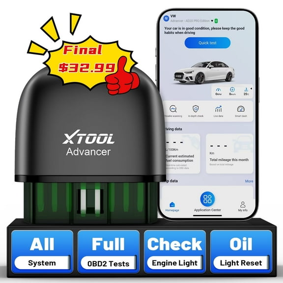 2026 XTOOL Advancer AD20 Pro Wireless OBD2 Scanner Diagnostic Tool, Car Code Reader for iPhone & Android, All System Scan Tool with Free Updates