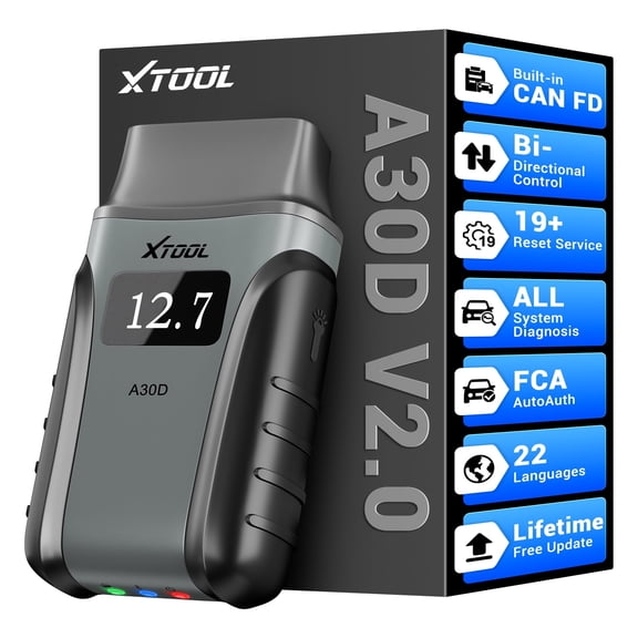 XTOOL Anyscan A30D Wireless OBD2 Scanner Bluetooth Bidirectional Scan Tool Engine Code Reader 19 Resets Free Update