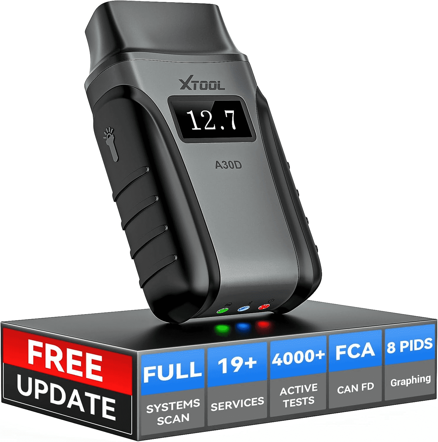 XTOOL Anyscan A30D Wireless OBD2 Scanner Bluetooth Bidirectional Scan Tool Engine Code Reader 19 Resets Free Update