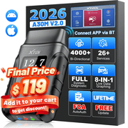 XTOOL A30M v2.0 Wireless OBD2 Scanner Bluetooth Bidirectional Scan Tool Engine Code Reader 26 Resets Crank Sensor Relearn Free Updates