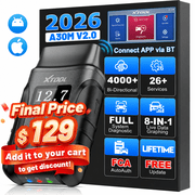 2026 XTOOL Anyscan A30M v2.0 Wireless OBD2 Scanner Bluetooth Bidirectional Scan Tool Engine Code Reader 26 Resets Crank Sensor Relearn Free Updates