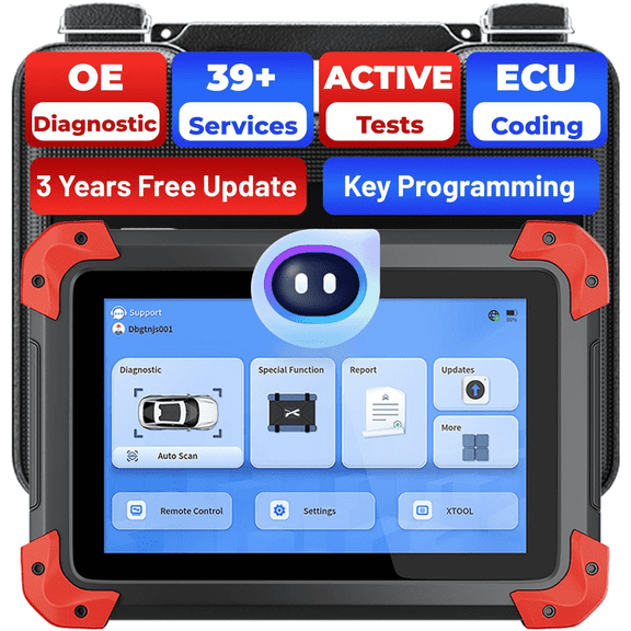 XTOOL D7X Bidirectional Scan Tool, OBD2 Scanner Diagnositic Tool, Full System Car Scanner , FCA Autoauth, 39+ Resets, ECU Cod-ing, 3 Years Updates
