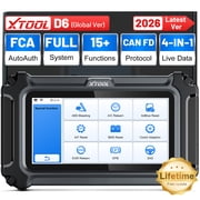 XTOOL D6 OBD2 Scanner Diagnostic Tool Full System Car Code Reader with Lifetime Free Updates 15 Resets Crank Sensor Relearn, Upgrade Ver. of XTOOL D5/D5S