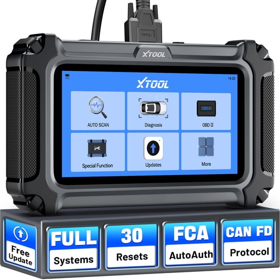 XTOOL D6S OBD2 Scanner Diagnostic Tool, All System Car Scanner Engine Code Reader 30 Resets, FCA, Free Updates