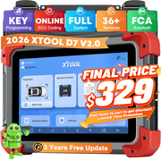 XTOOL D7 V2.0 Bi-Directional Scan Tool, Ai-Assisted OBD2 Scanner Car Code Reader with ECU Cod-ing, Full System Scan, 36+ Services