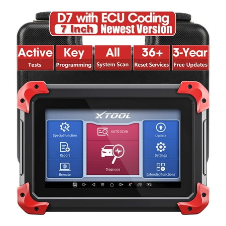 XTOOL D7 Automotive Scan Tool, Full System Bi-Directional Diagnostic Car Scanner with ECU Coding, 36+ Services