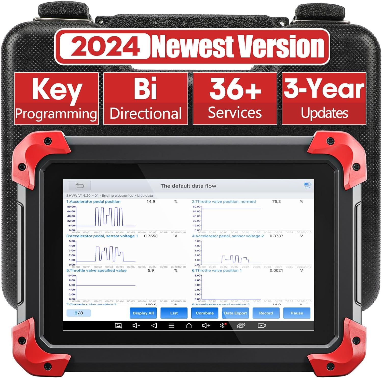 XTOOL D7 Bidirectional Scan Tool, 2024 Newest Full System Automotive