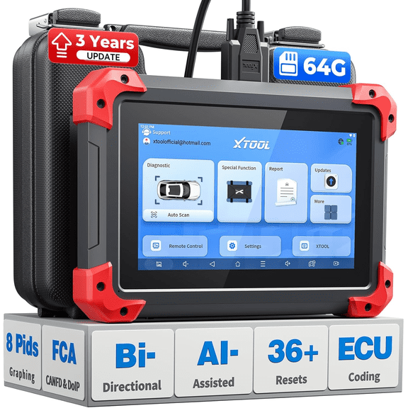 2026 XTOOL D7 Bidirectional Scan Tool Ai-Assisted OBD2 Scanner Diagnostic Tool with 36+ Resets, Full System Car Scanner, Crank Sensor Relearn, 3-Year Free Updates