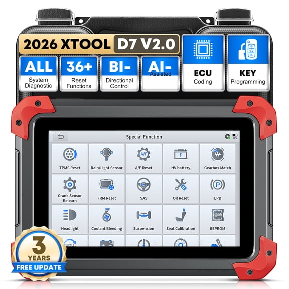 2026 XTOOL D7 Bidirectional Scan Tool Ai-Assisted OBD2 Scanner Diagnostic Tool with 36+ Resets, Full System Car Scanner, Crank Sensor Relearn, 3-Year Free Updates