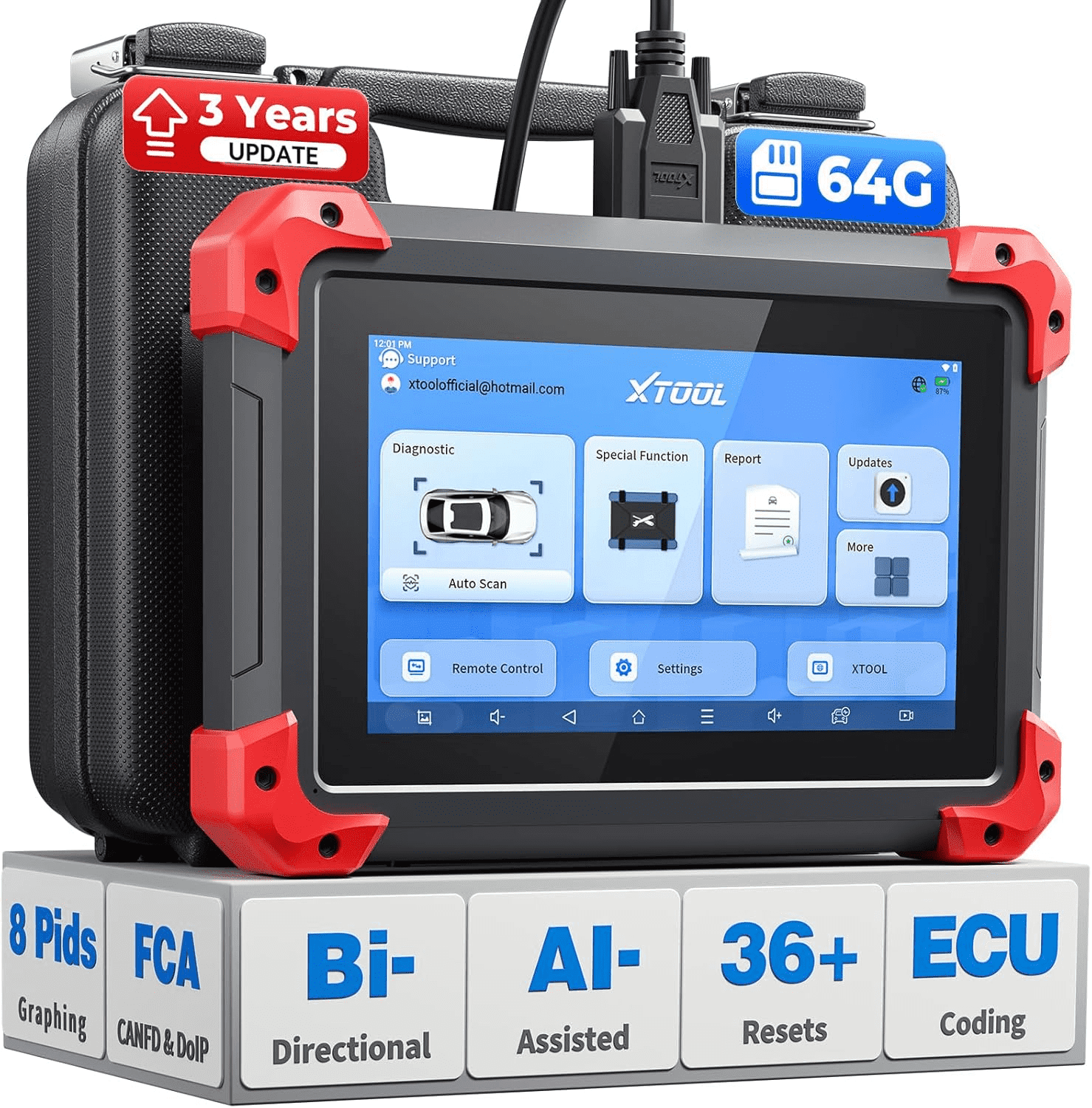 XTOOL 2026 D7 Bidirectional OBD2 Scanner Diagnostic Tool with 36+