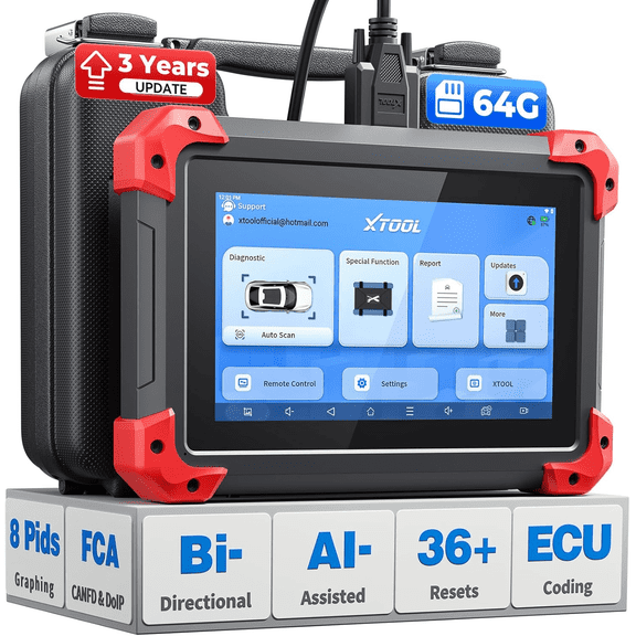 2026 XTOOL D7 Bidirectional Scan Tool Ai-Assisted OBD2 Scanner Diagnostic Tool with 36+ Resets, Full System Car Scanner, Crank Sensor Relearn, 3-Year Free Updates