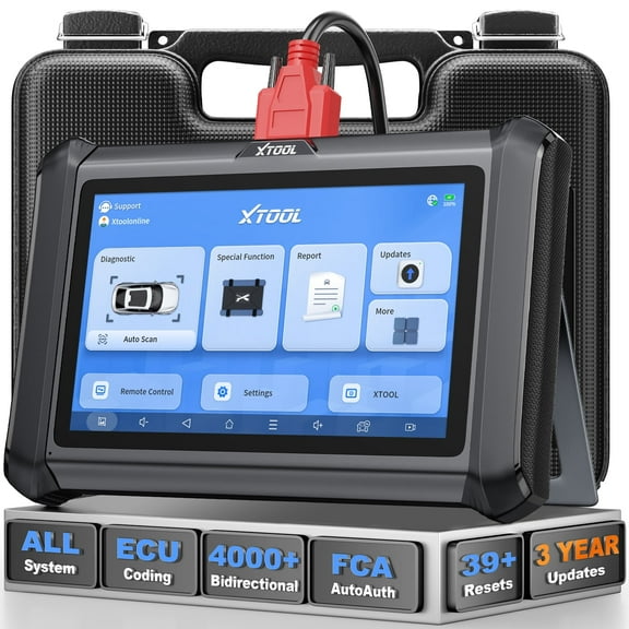 XTOOL D7S Bidirectional Scan Tool 2026 AI-Assisted OBD2 Scanner Diagnostic Tool with ECU Cod-ing, All System Car Scanner, 39+ Resets, FCA, Crankshaft Relearn