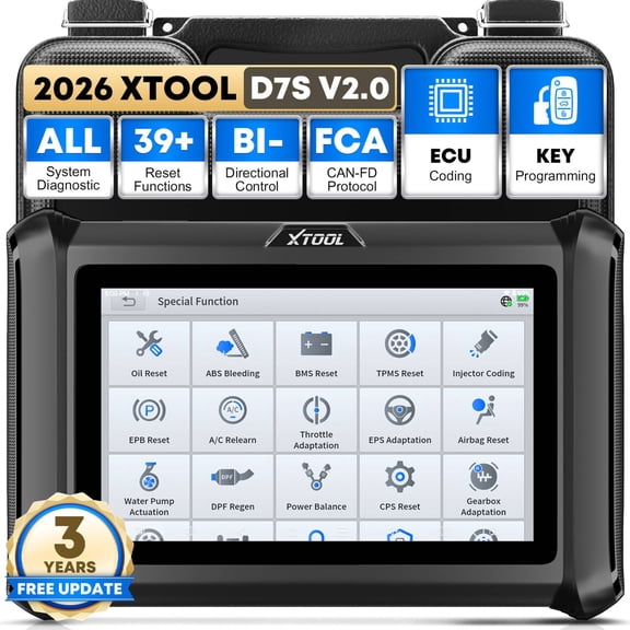 XTOOL D7S Bidirectional Scan Tool AI-Assisted OBD2 Scanner Diagnostic Tool with ECU Cod-ing, All System Car Scanner, 39+ Resets, FCA, Crankshaft Relearn