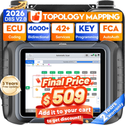 XTOOL D8S V2.0 Bidirectional Scan Tool AI-Assisted OBD2 Scanner with Topology Mapping, ECU Cod-ing, Upgraded Ver. of D8, 3 Years Free Updates