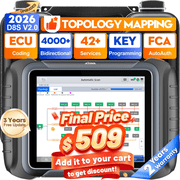 XTOOL D8S V2.0 Bidirectional Scan Tool AI-Assisted OBD2 Scanner with Topology Mapping, ECU Cod-ing, Upgraded Ver. of D8, 3 Years Free Updates
