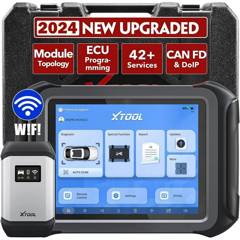 XTOOL D9S Pro Automotive Diagnostic Scan Tool[2024 New Upgraded], Bluetooth  Bi Directional Auto Car Scanner, 42 Services 