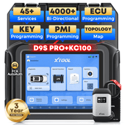 XTOOL D9S Pro Automotive OBD2 Scanner Bluetooth, Bi Directional Scan Tool, Full System Diagnostic Tool with KC100 Key Pr0gramming Tool, 45 Services